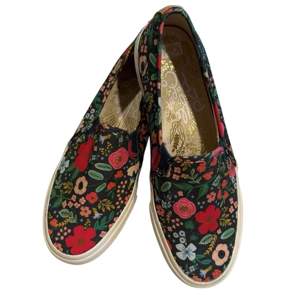 Keds Rifle Paper Co. Floral Triple Decker Slip On Sneakers Women's Size 7.5 Shoe